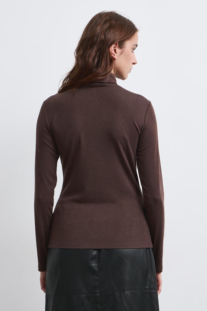 Odzież Medicine Longsleeve damski z dodatkiem wełny RW26-BUD803 brązowy