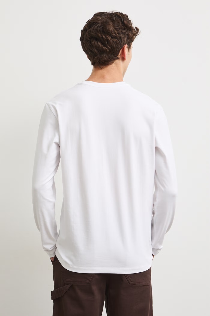 Odzież Medicine longsleeve męski bawełniany z elastanem RW26-BUM030 biały