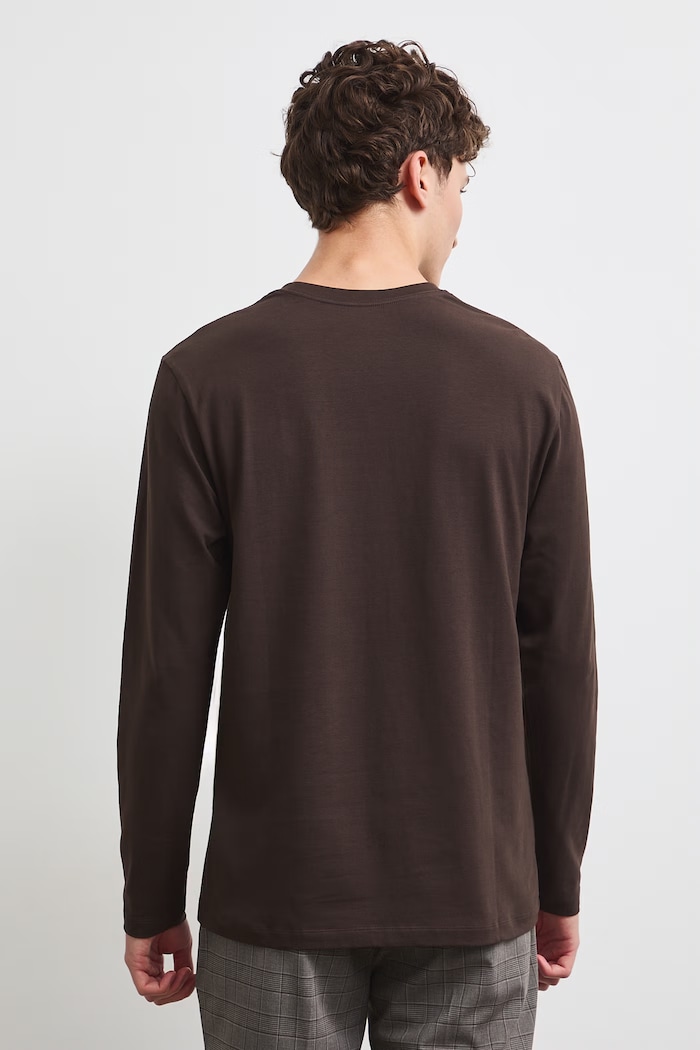Odzież Medicine longsleeve męski bawełniany z elastanem RW26-BUM030 brązowy