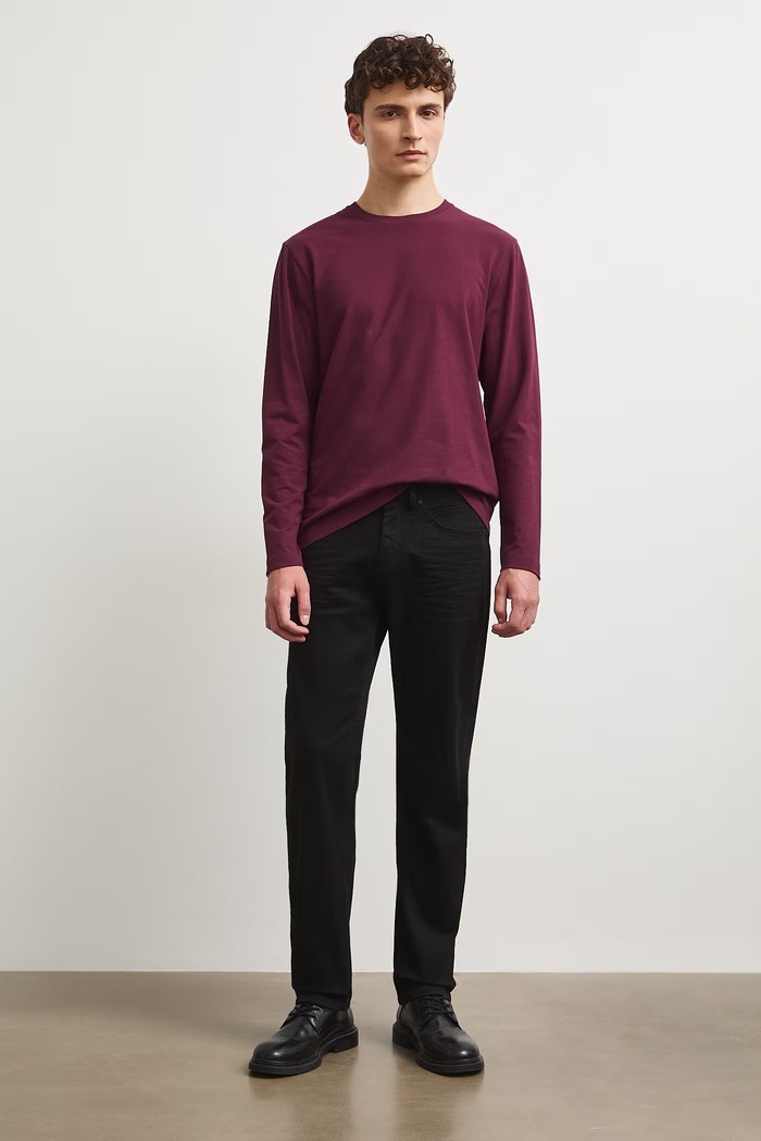 Medicine longsleeve męski bawełniany z elastanem bordowy RW26-BUM030