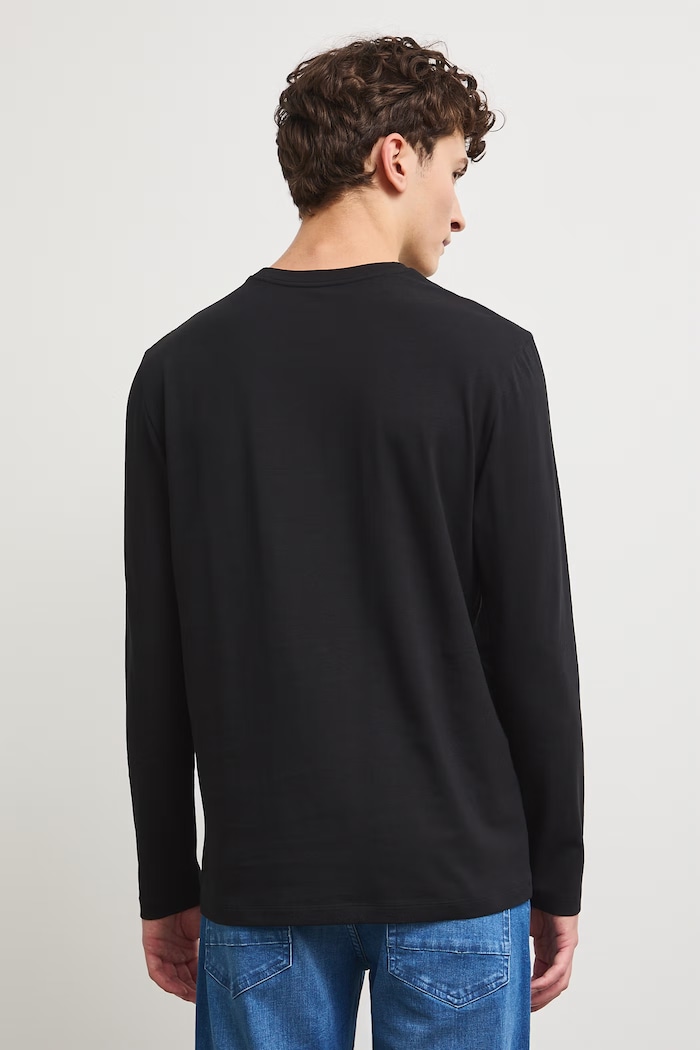 Odzież Medicine longsleeve męski bawełniany z elastanem RW26-BUM030 czarny