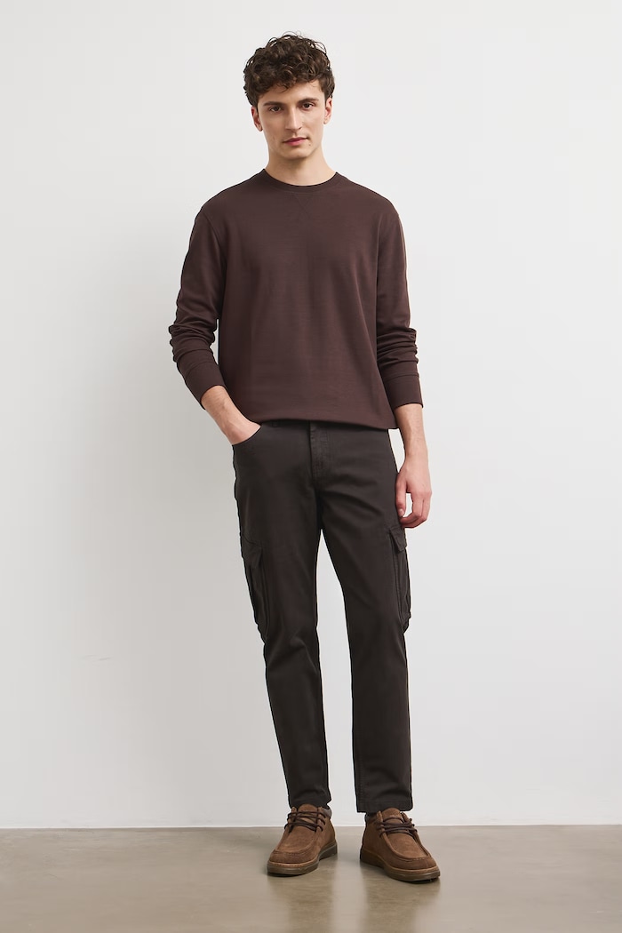 Longsleeve męski Medicine RW26-BUM051 brązowy
