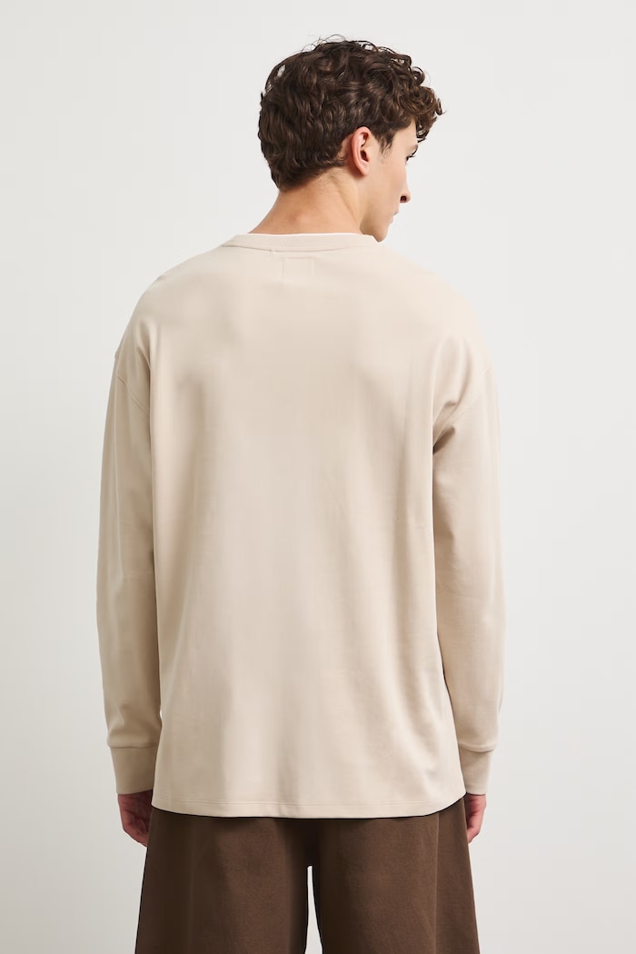 Odzież Medicine longsleeve męski bawełniany RW26-BUM302 beżowy