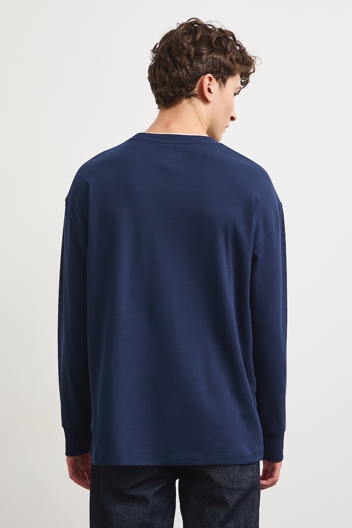 Odzież Medicine longsleeve męski bawełniany RW26-BUM302 granatowy