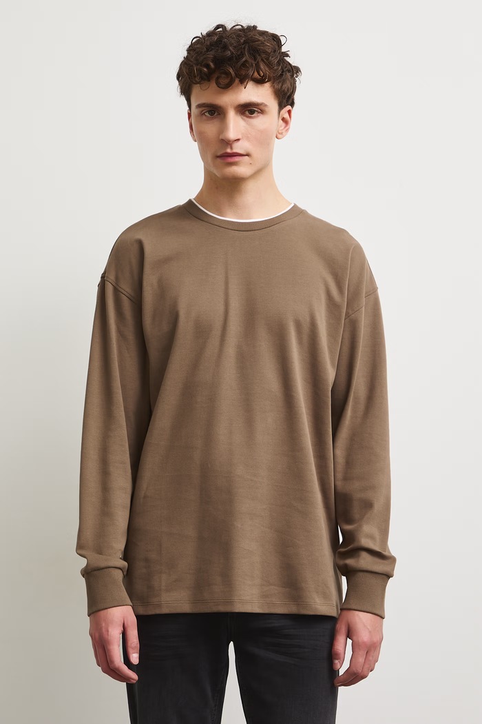 Medicine longsleeve męski bawełniany RW26-BUM302 brązowy RW26