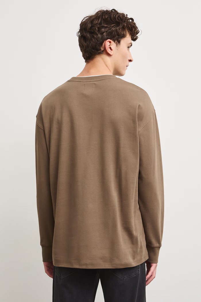 Odzież Medicine longsleeve męski bawełniany RW26-BUM302 brązowy