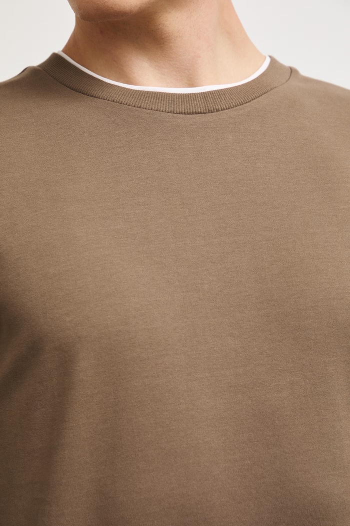 Medicine longsleeve męski bawełniany RW26-BUM302 brązowy