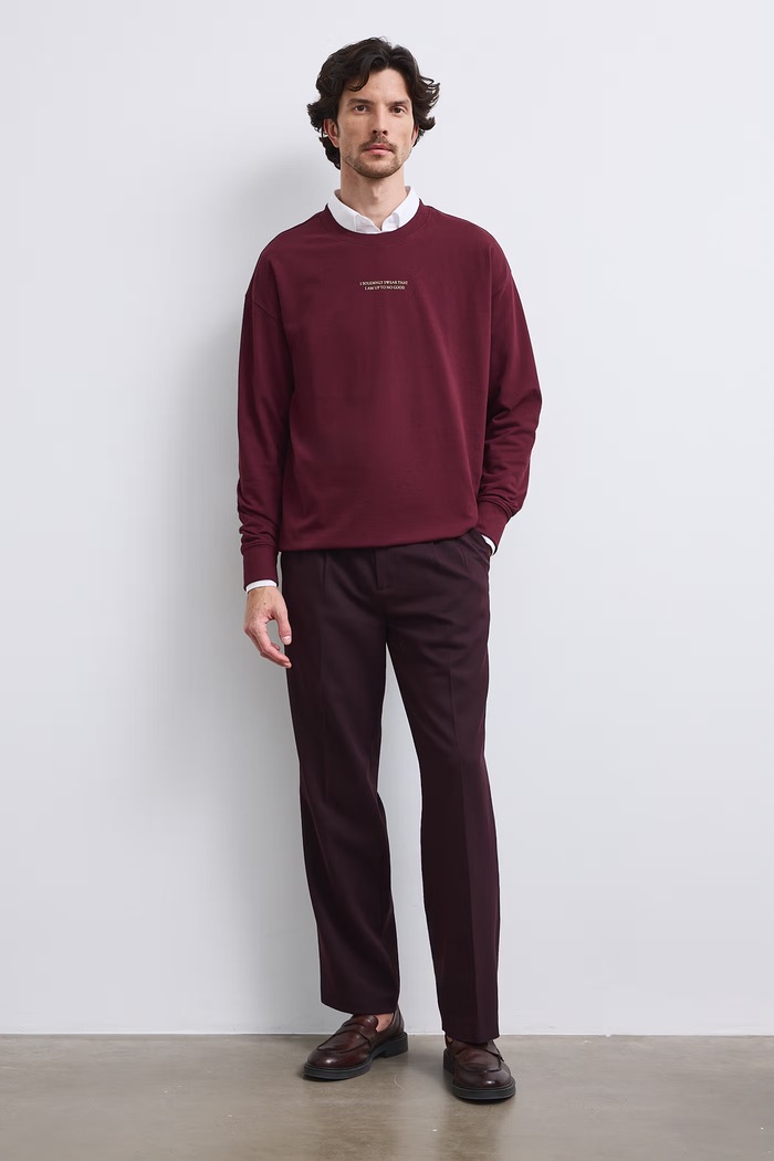 Medicine Longsleeve męski bawełniany RW26-BUM603 bordowy RW26