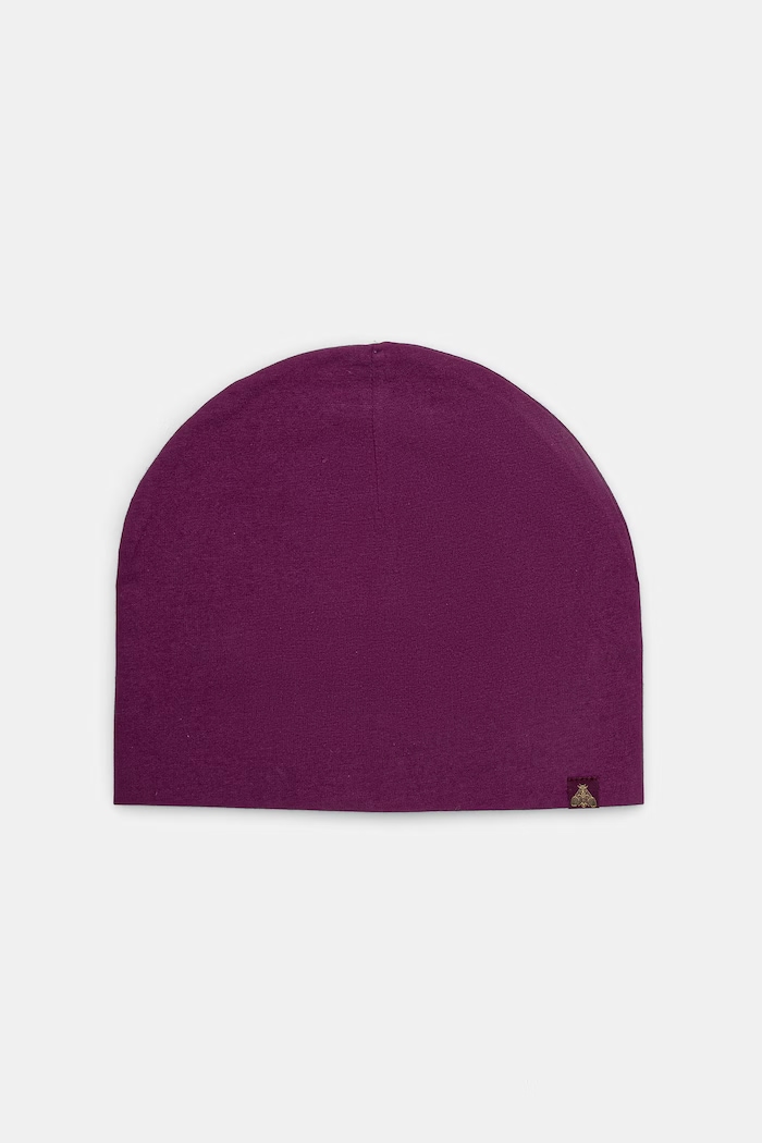 Medicine czapka beanie damska z bawełną fioletowy RW26-CDD010