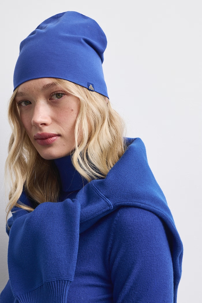 Medicine Čiapka beanie dámska s bavlnou modrá RW26-CDD010