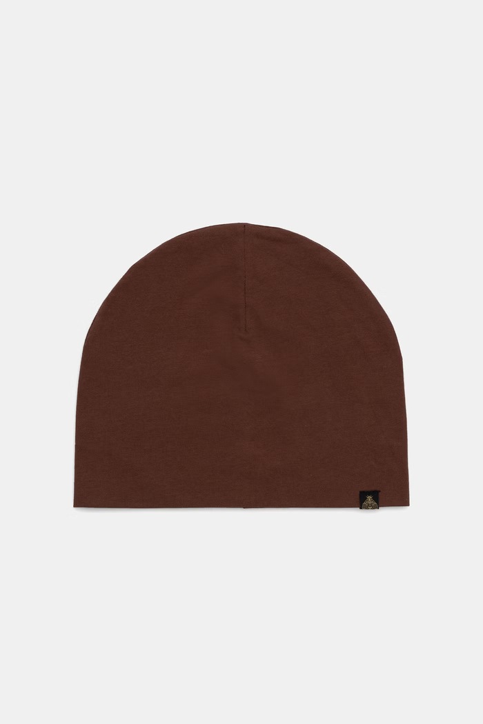 Medicine czapka beanie damska z bawełną brązowy RW26-CDD010