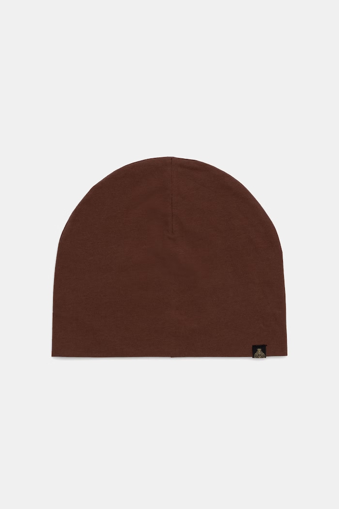 Medicine czapka beanie damska z bawełną brązowy RW26-CDD010