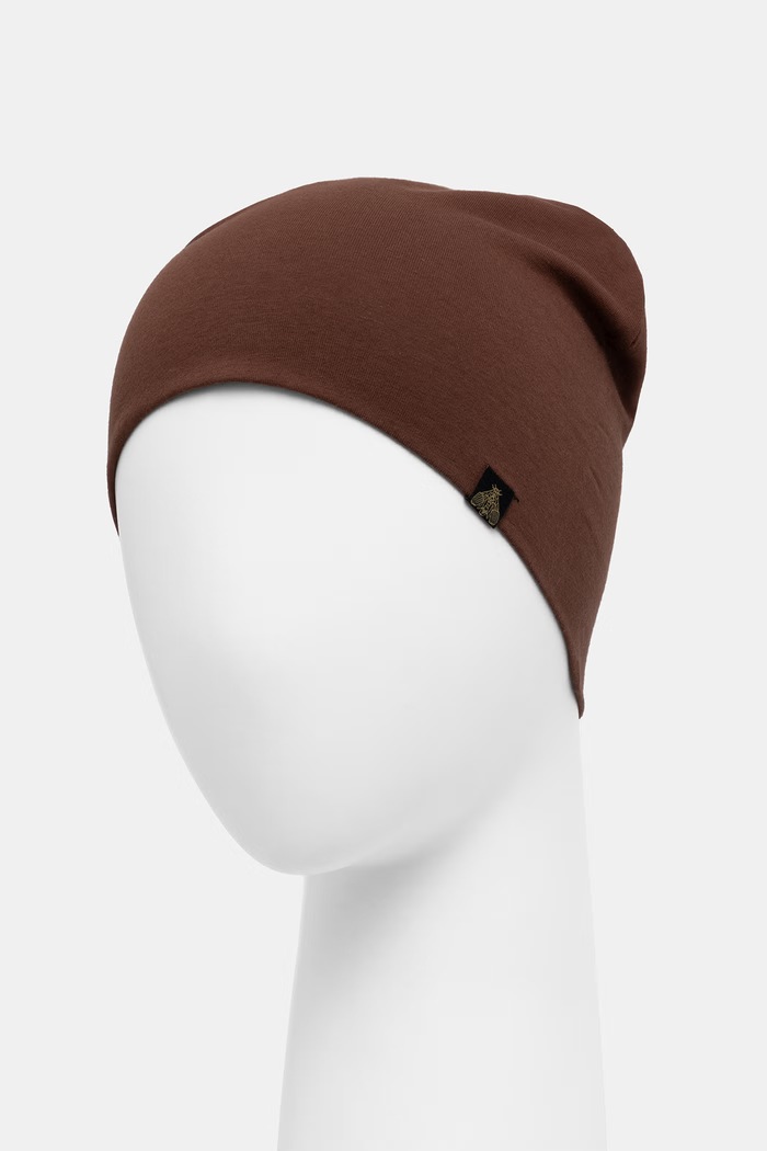 Akcesoria Medicine czapka beanie damska z bawełną RW26-CDD010 brązowy