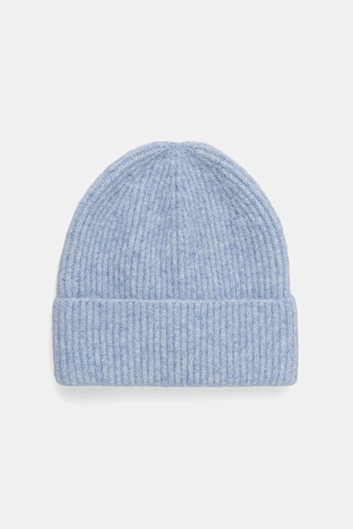 Medicine Czapka beanie damska z dodatkiem wełny niebieski RW26-CDD080