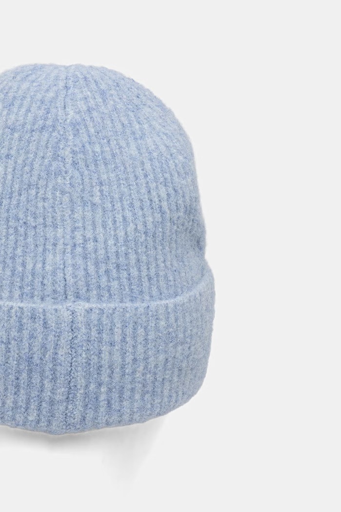 Akcesoria Medicine Czapka beanie damska z dodatkiem wełny RW26-CDD080 niebieski