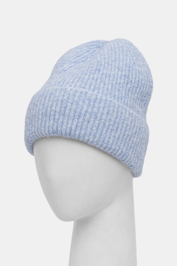 Czapka beanie damska z dodatkiem wełny Medicine RW26-CDD080 niebieski