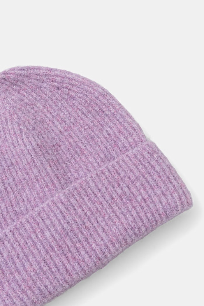 Medicine Czapka beanie damska z dodatkiem wełny RW26-CDD080 fioletowy RW26