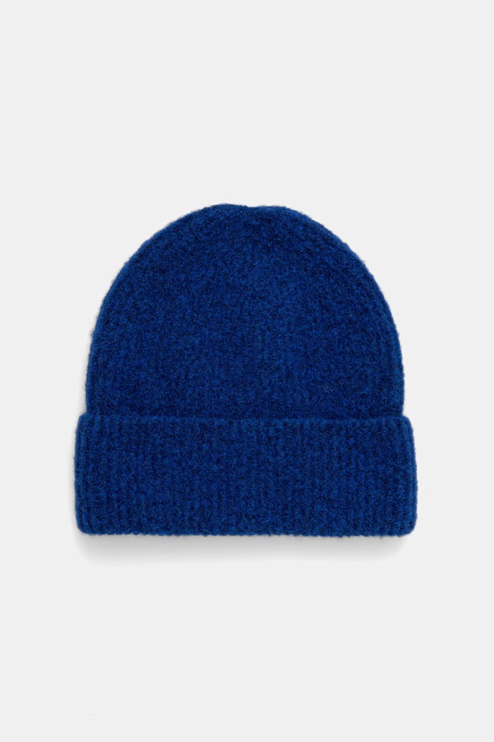 Medicine Czapka beanie damska z dodatkiem wełny niebieski RW26-CDD080