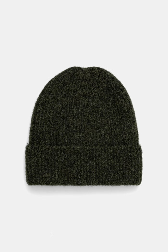 Medicine Czapka beanie damska z dodatkiem wełny zielony RW26-CDD080