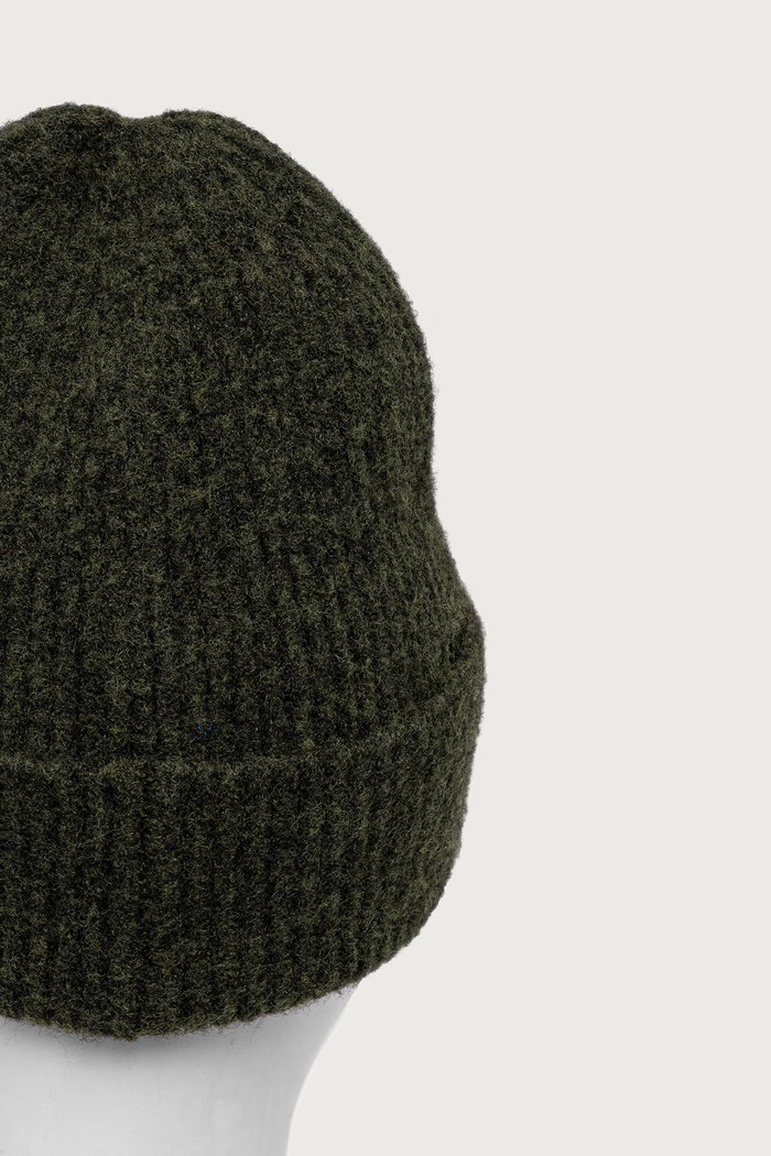 Akcesoria Medicine Czapka beanie damska z dodatkiem wełny RW26-CDD080 zielony