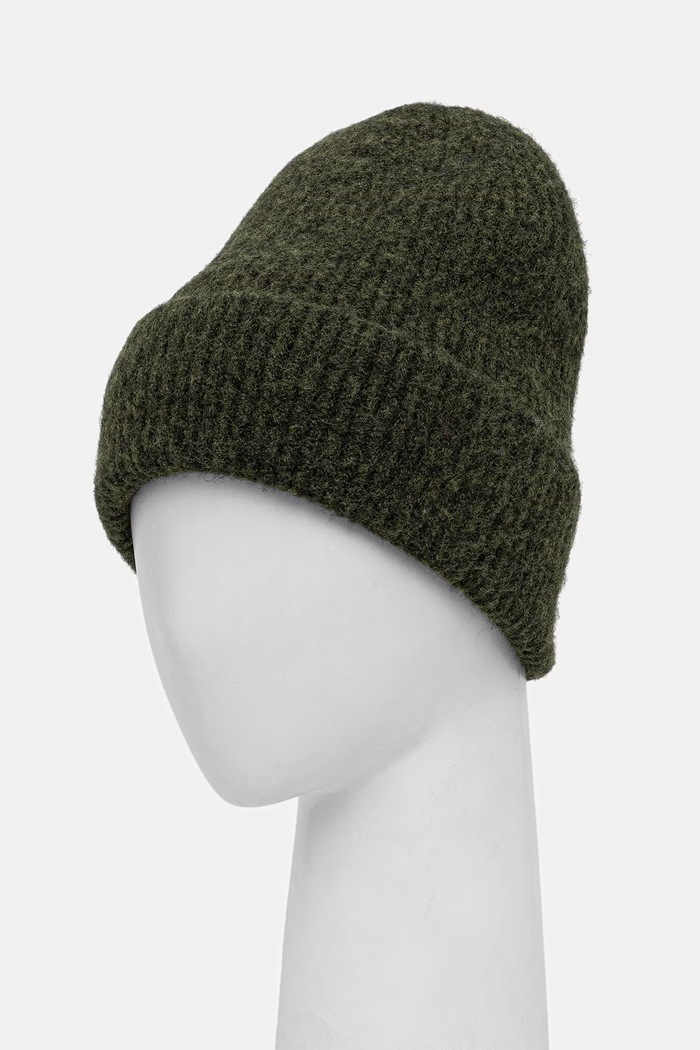 Czapka beanie damska z dodatkiem wełny Medicine RW26-CDD080 zielony