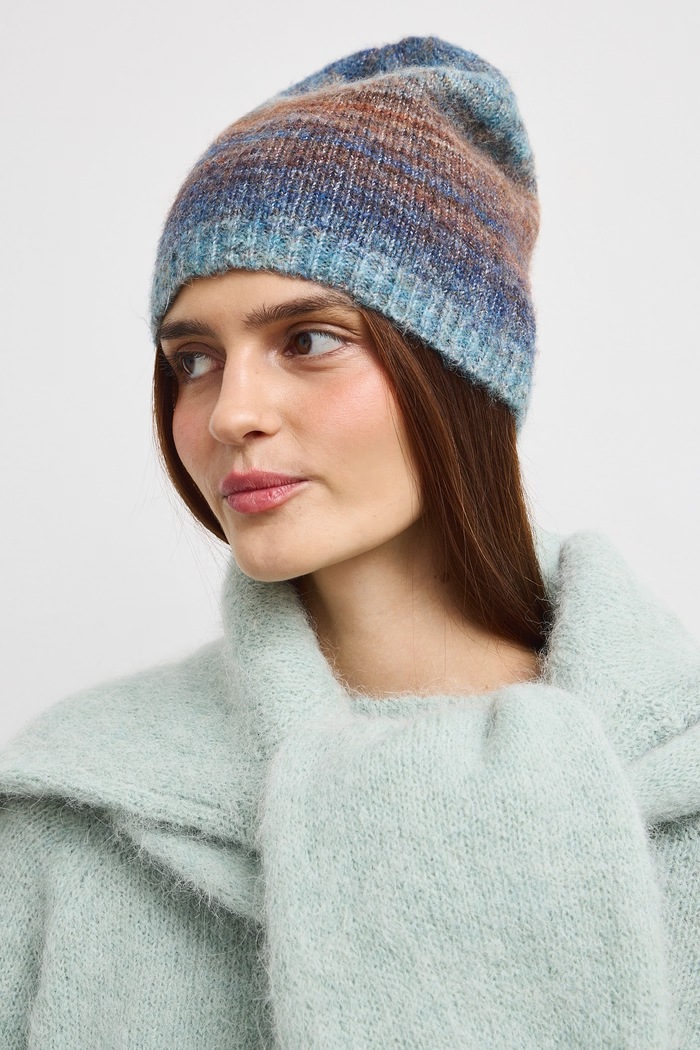 Medicine Czapka beanie damska z dodatkiem wełny multicolor RW26-CDD607