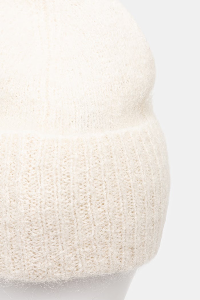 Czapka beanie damska z wełną alpaki Medicine RW26-CDD700 beżowy