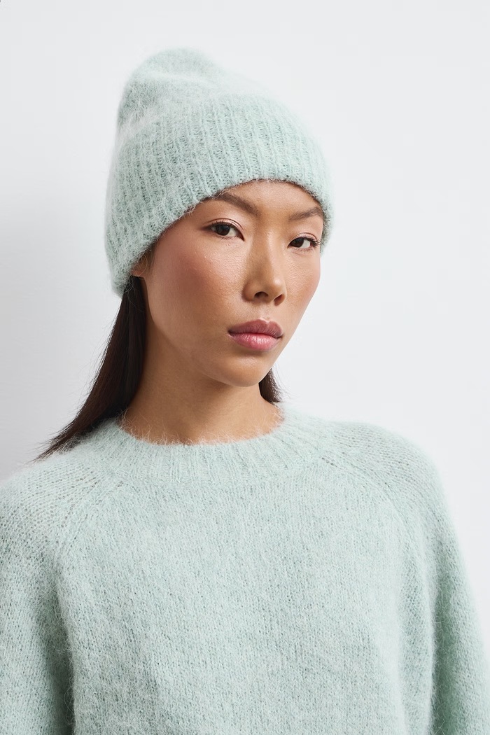 Medicine Czapka beanie damska z alpaką zielony RW26-CDD700