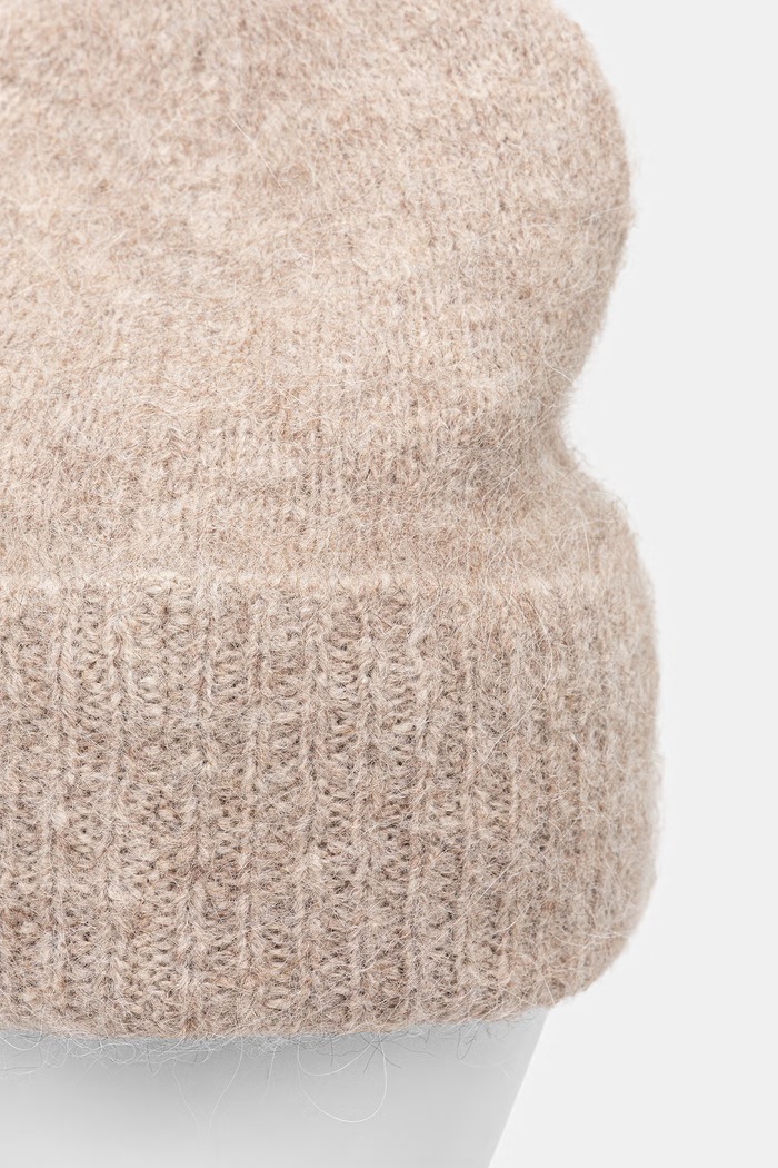 Czapka beanie damska z wełną Medicine beżowy RW26-CDD700