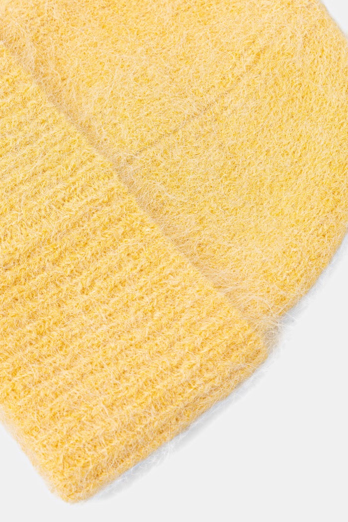 Akcesoria Medicine Czapka beanie damska z wełną RW26-CDD700 żółty