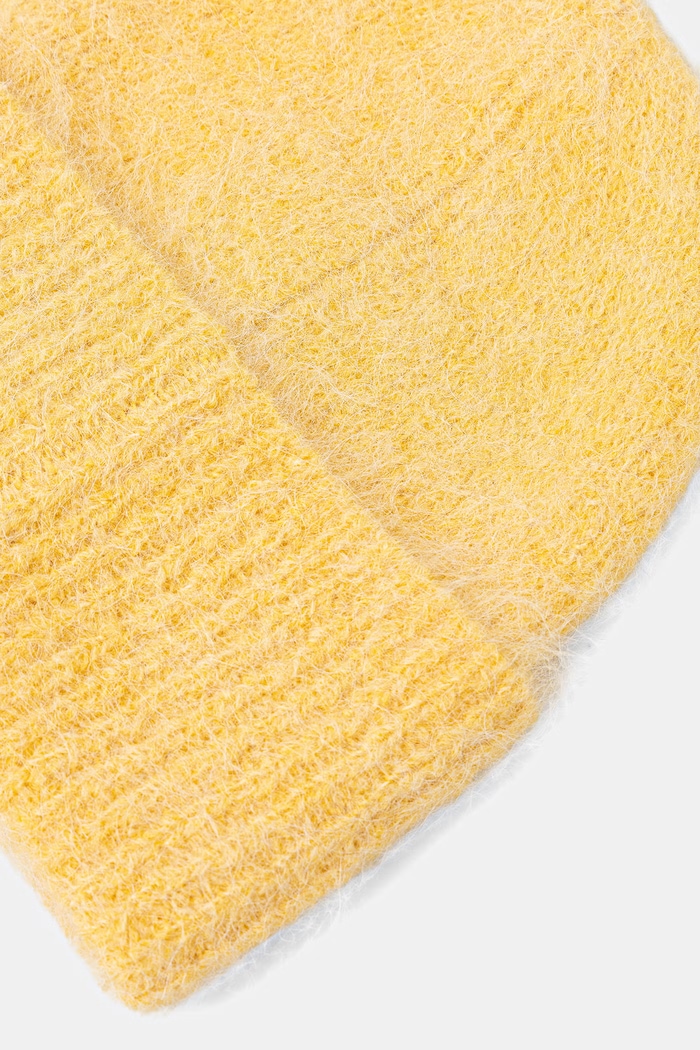 Akcesoria Medicine Czapka beanie damska z wełną RW26-CDD700 żółty