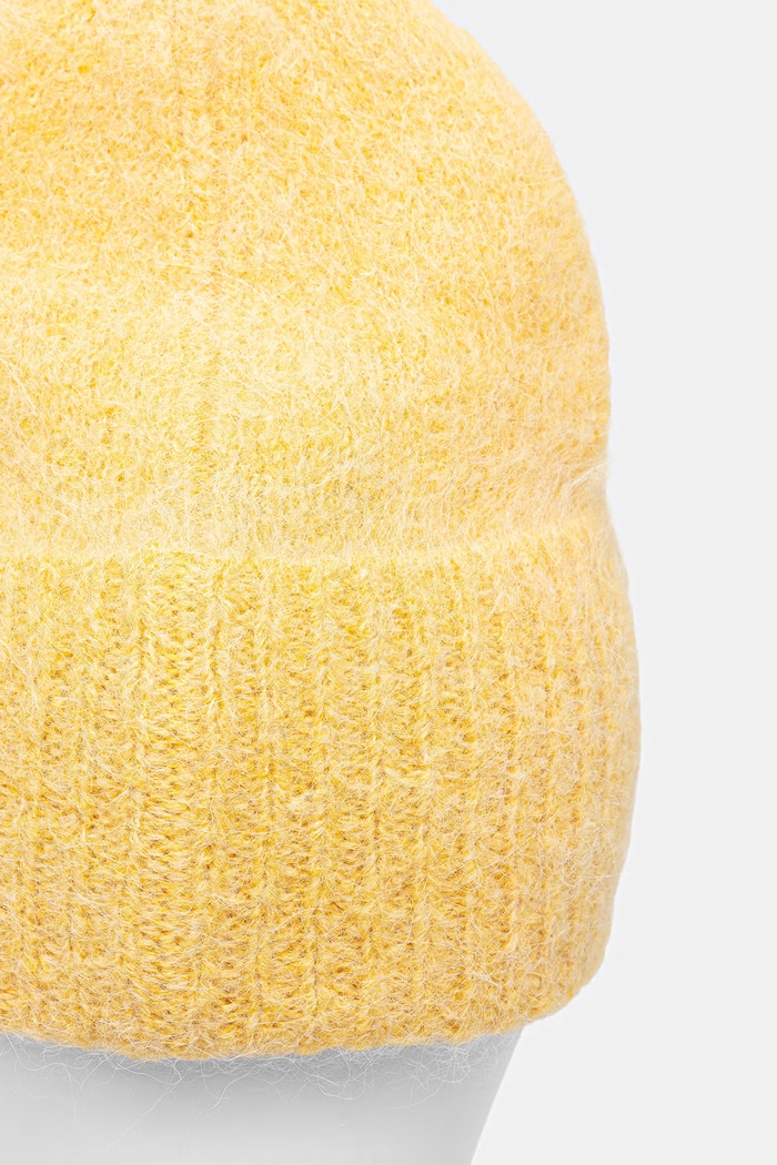 Czapka beanie damska z wełną Medicine żółty RW26-CDD700