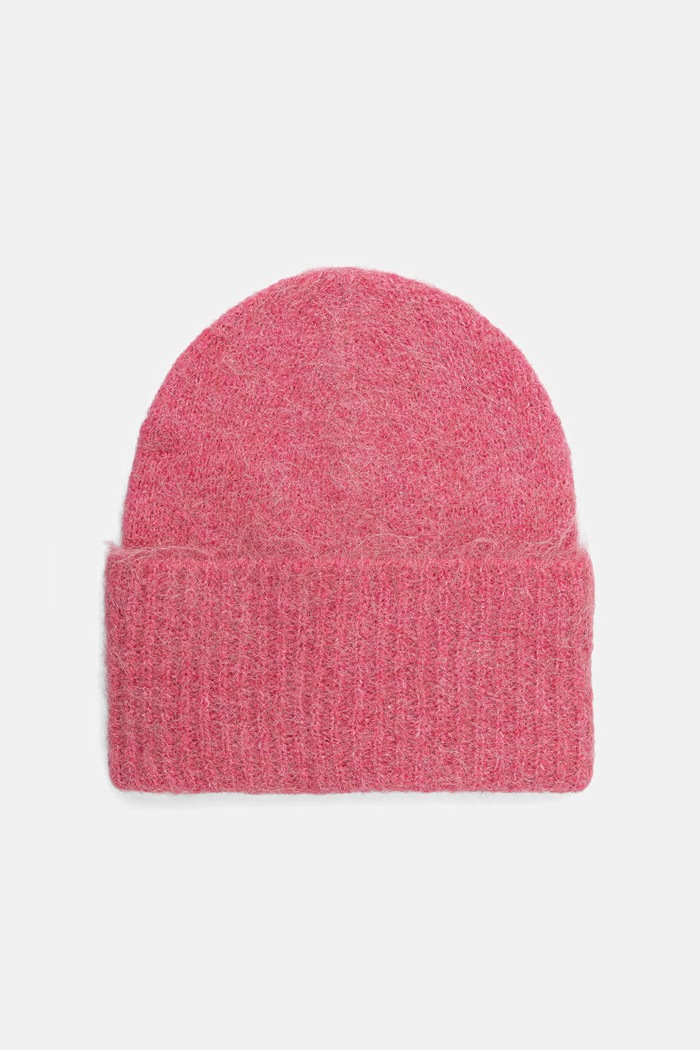 Medicine Czapka beanie damska z wełną różowy RW26-CDD700