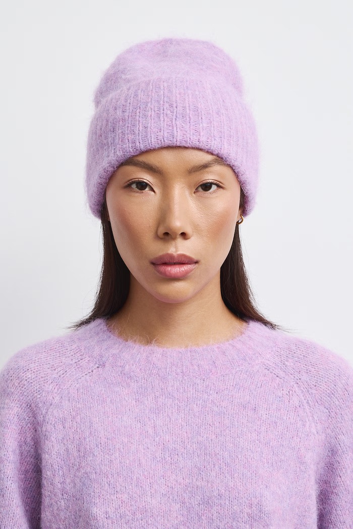 Medicine Czapka beanie damska z wełną fioletowy RW26-CDD700