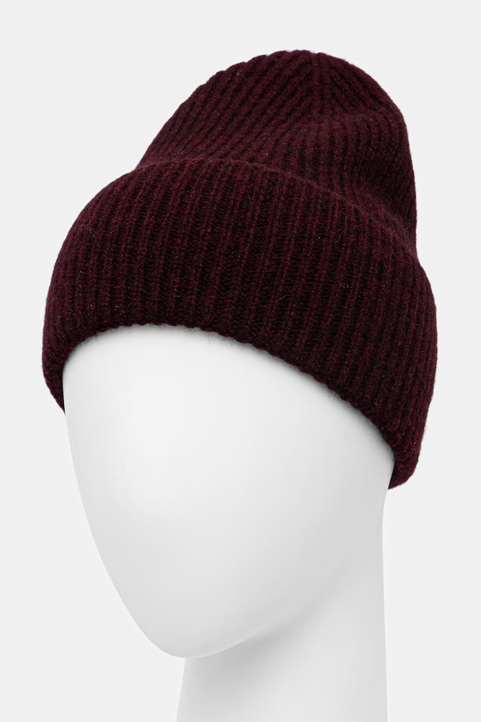 Medicine Czapka beanie damska kaszmirowa RW26-CDD703 bordowy RW26