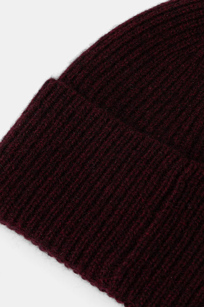 Akcesoria Medicine Czapka beanie damska kaszmirowa RW26-CDD703 bordowy
