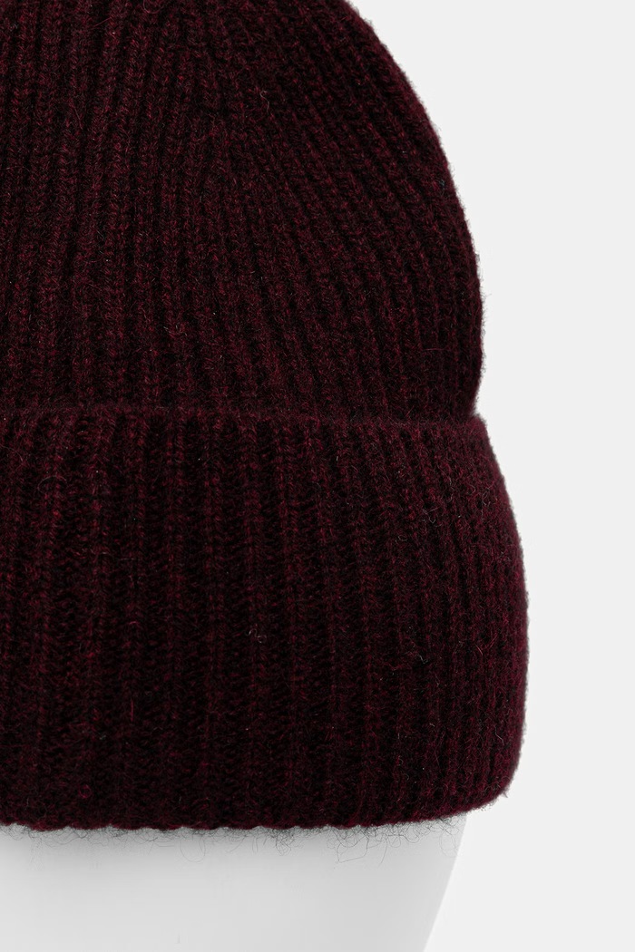 Czapka beanie damska kaszmirowa Medicine RW26-CDD703 bordowy
