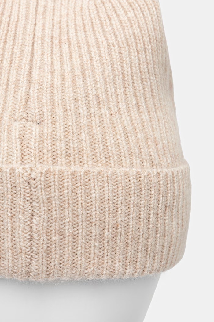 Czapka beanie damska z wełny merino Medicine RW26-CDD710 beżowy