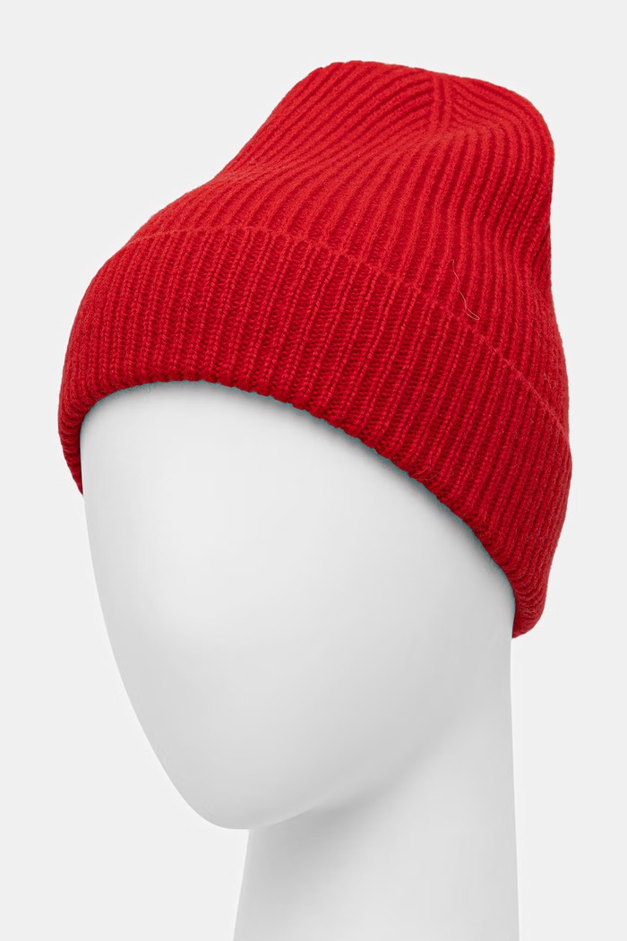 Medicine Czapka beanie damska z wełny merino RW26-CDD710 czerwony RW26