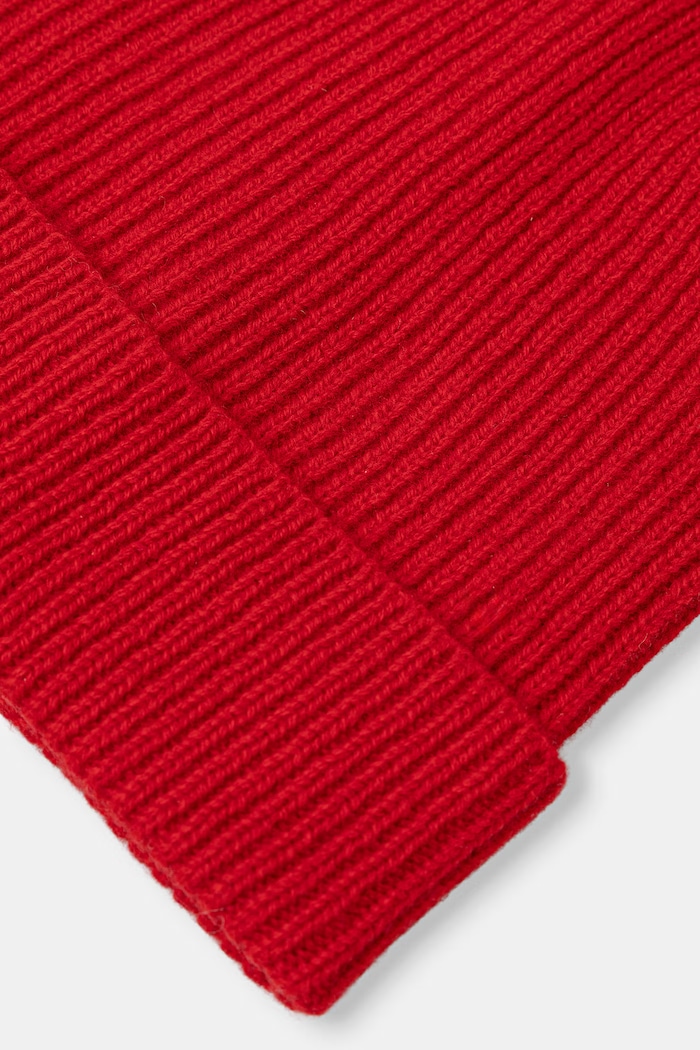 Akcesoria Medicine Czapka beanie damska z wełny merino RW26-CDD710 czerwony