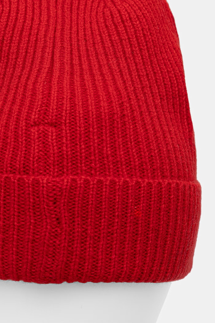 Czapka beanie damska z wełny merino Medicine RW26-CDD710 czerwony