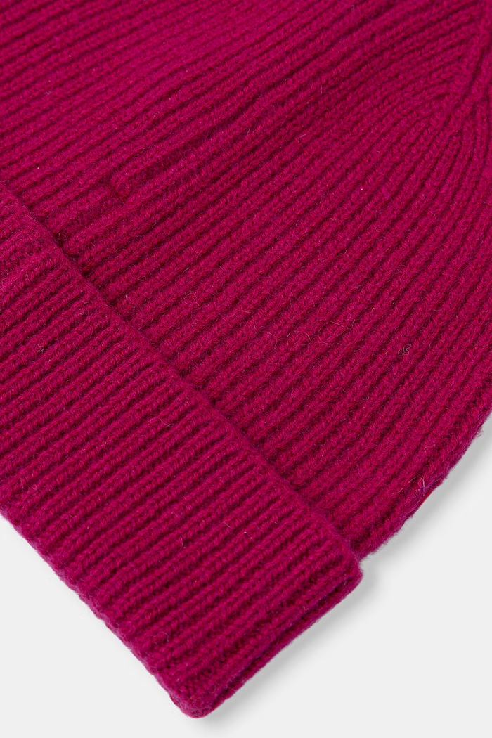 Akcesoria Medicine Czapka beanie damska z wełny merino RW26-CDD710 różowy