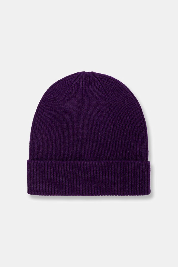Medicine Czapka beanie damska z wełny merino fioletowy RW26-CDD710