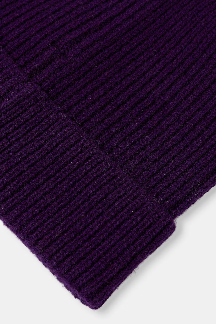 Akcesoria Medicine Czapka beanie damska z wełny merino RW26-CDD710 fioletowy