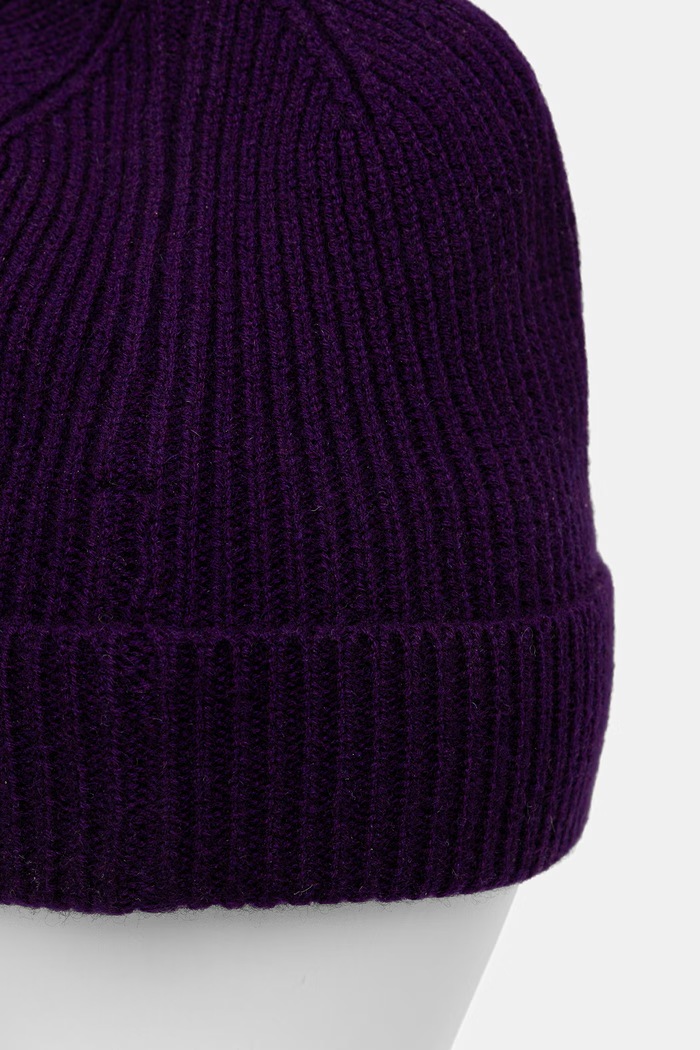 Czapka beanie damska z wełny merino Medicine RW26-CDD710 fioletowy