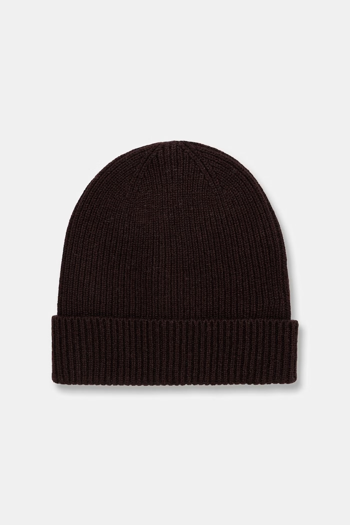 Medicine Czapka beanie damska z wełny merino brązowy RW26-CDD710