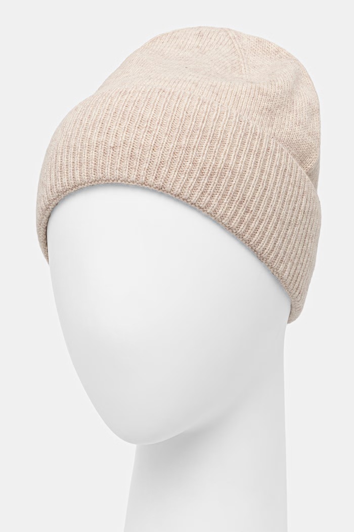 Akcesoria Medicine Czapka beanie damska wełniana RW26-CDD716 beżowy