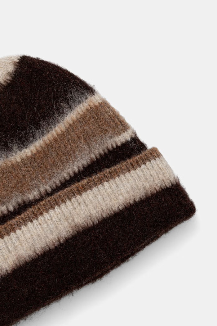 Medicine Czapka beanie damska z dodatkiem wełny RW26-CDD803 brązowy RW26