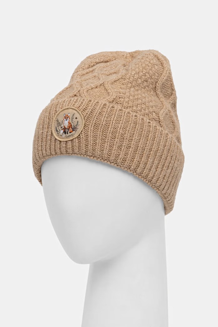 Czapka beanie damska Medicine RW26-CDD806 beżowy