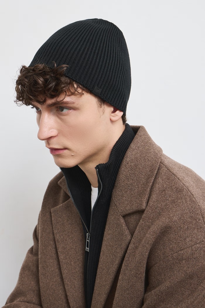 Medicine Шапка beanie мъжка от памучна материя черен RW26-CDM051